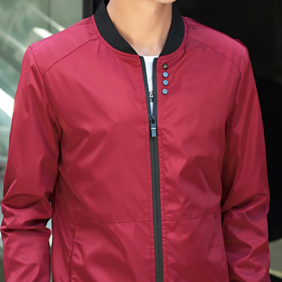 Мужская куртка-бомбер повседневная ветрозащитная куртка на молнии модель 50j0048