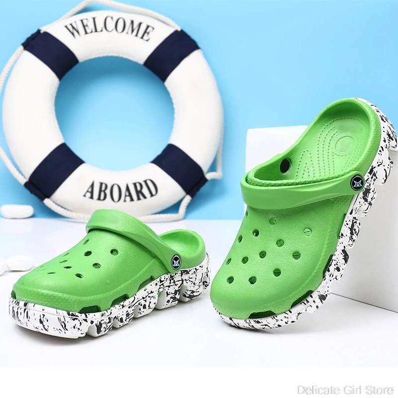 Шлепанцы из ЭВА для мужчин и женщин пляжные сандалии дышащие тапочки мюли обувь