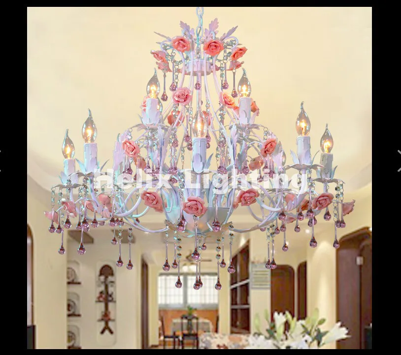 Бесплатная доставка современная белая европейская люстра светильник 6 л/8 л