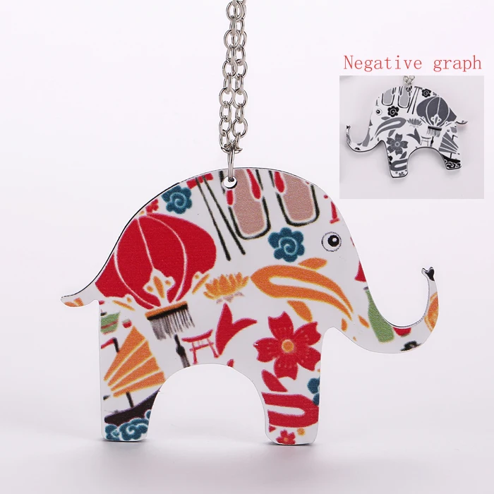 Дуплексная подвеска в виде слона акриловая длинная цепь 2016 новые аксессуары