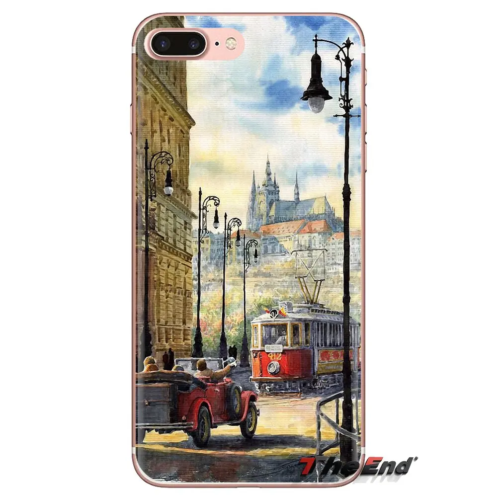 For Sony Xperia Z Z1 Z2 Z3 Z5 compact M2 M4 M5 C4 E3 T3 XA Huawei Mate 7 8 Y3II Soft Covers Prague Europe Prettiest Bridges City |