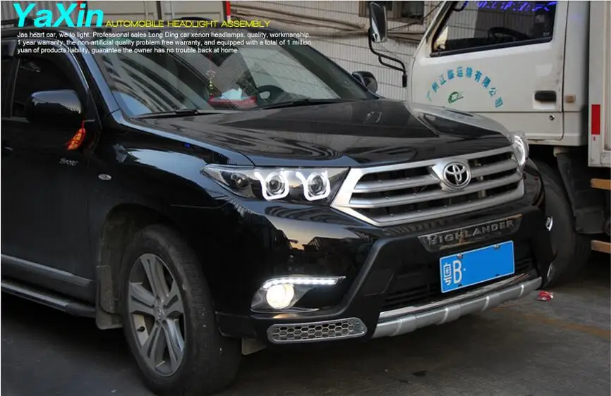 2012 2013 год 2 шт бампер лампа фара для фара Highlander HID лампа светодиодный задний фонарь DRL ходовые огни биксеноновый луч