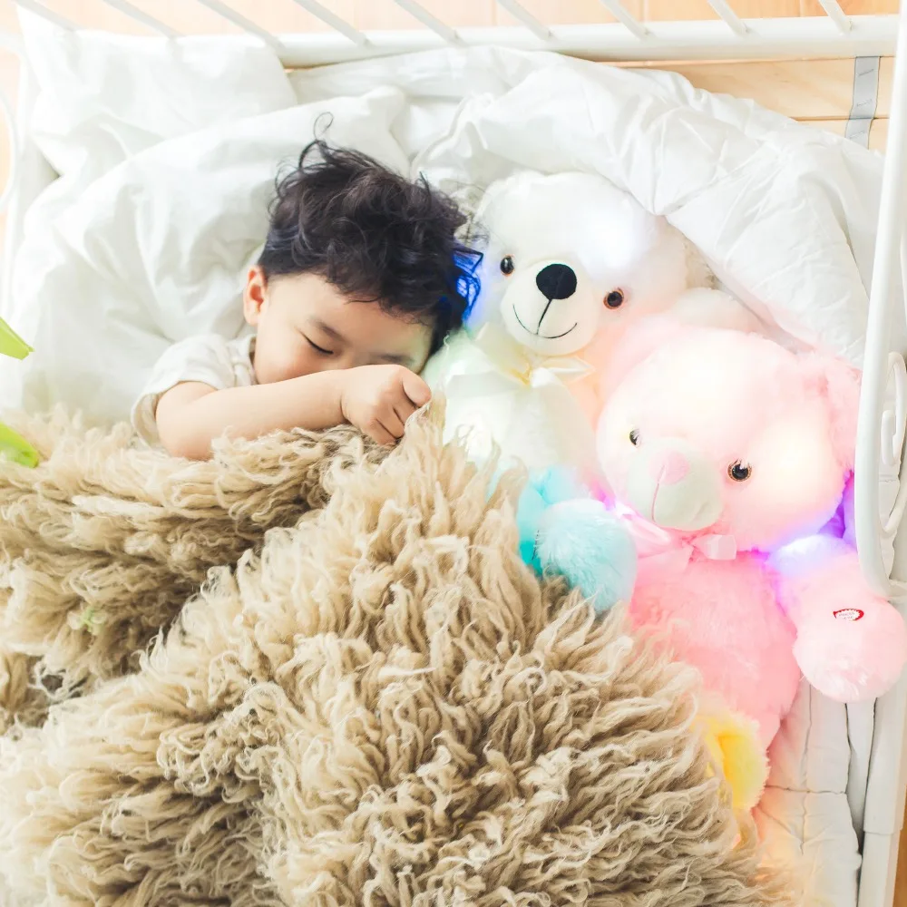 Прямая поставка Бесплатная доставка 45 см/70 см LED Мишка Тедди ночь светящийся