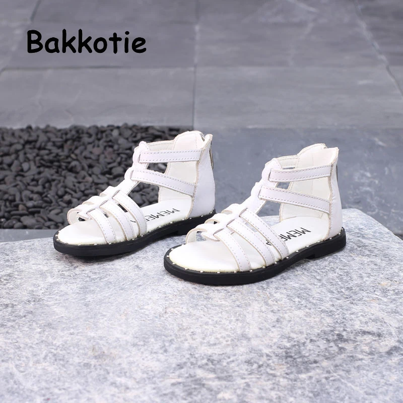 Bakkotie/Новинка лета 2019 модная детская обувь из натуральной кожи с заклепками