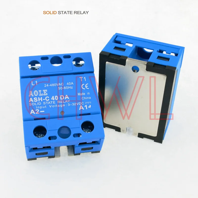 Высокое качество 1 шт. твердотельный релейный модуль ASH C 40DA 40A/250В 3 32VDC вход 24 480VAC