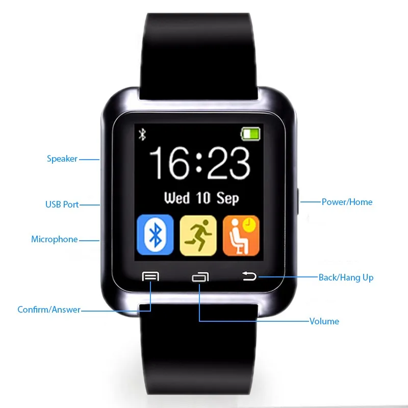 Smart health Watch U80 u8 Bluetooth Anti-Lost reminder woman&ampman Wrist Watches for apple Android Phone pk gt08 dz09 smartwatch |