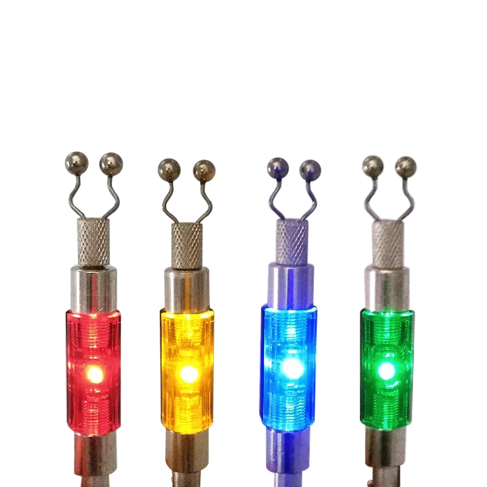 2 Piece Carp Fishing Swingers LED Illuminated Indicator Stainless Steel for Fishing Bite Alarm Tackle