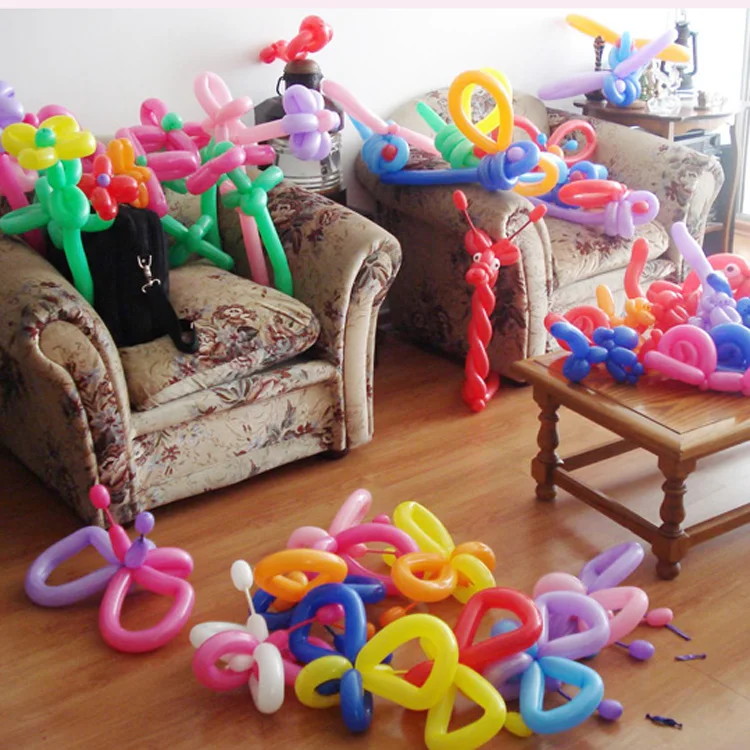 200pcs multicolor long magic balloons kids funny latex balloon children toys Magic Ballons Assorted Latex Long Balloon supplies | Дом и сад