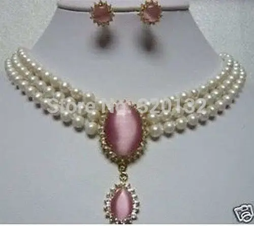 Благородство ювелирные изделия для невесты женские жемчужные розовые опаловые