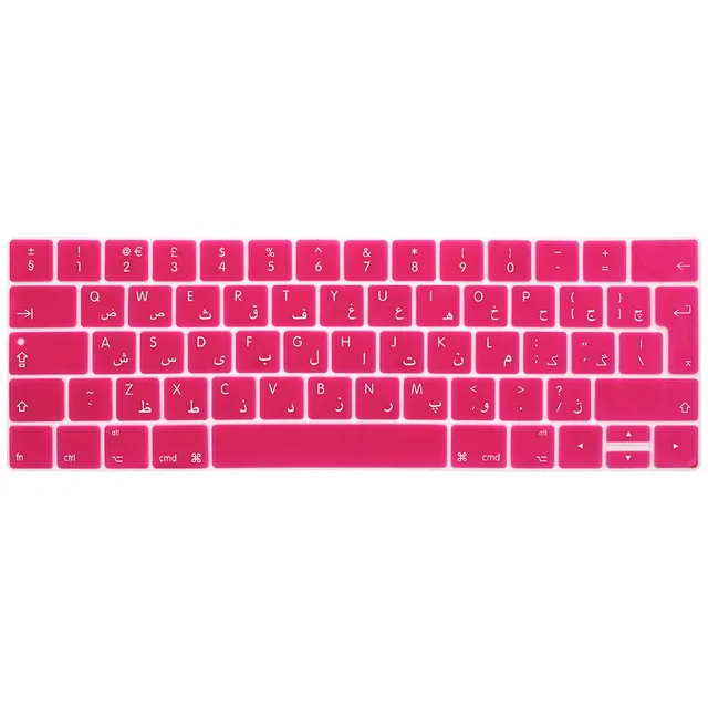 Rose Евро введите Арабская, английская для Iphone, для Ipad, для Ipad Mini Pro 13 15 Сенсорная панель / силиконовый чехол Стикеры подходит для A1706 A1707 - Цвет: Rose