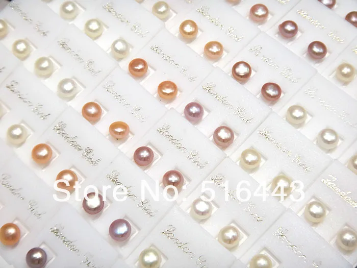 Женские серьги-гвоздики с натуральным пресноводным жемчугом 100 шт. | Украшения и