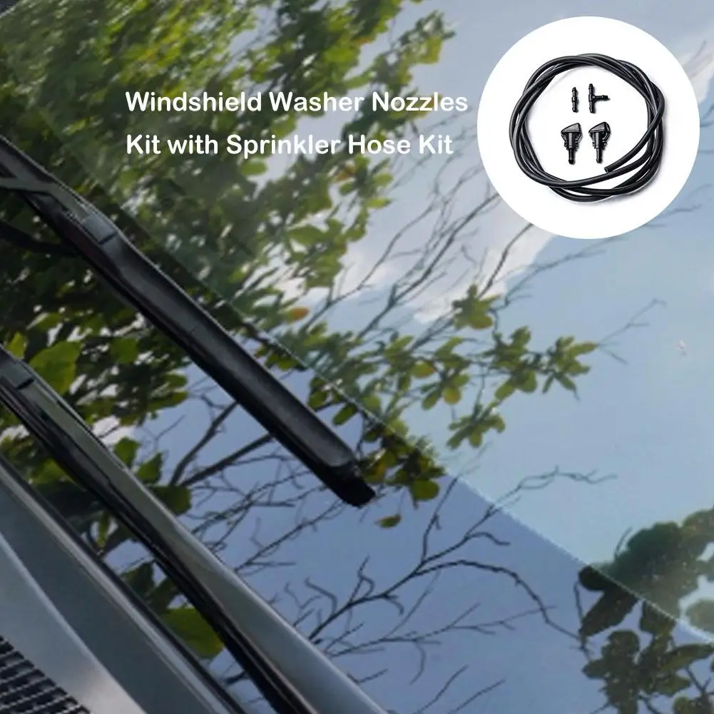 Новинка 2019 комплект сопел для мойки лобового стекла черный с комплектом шлангов