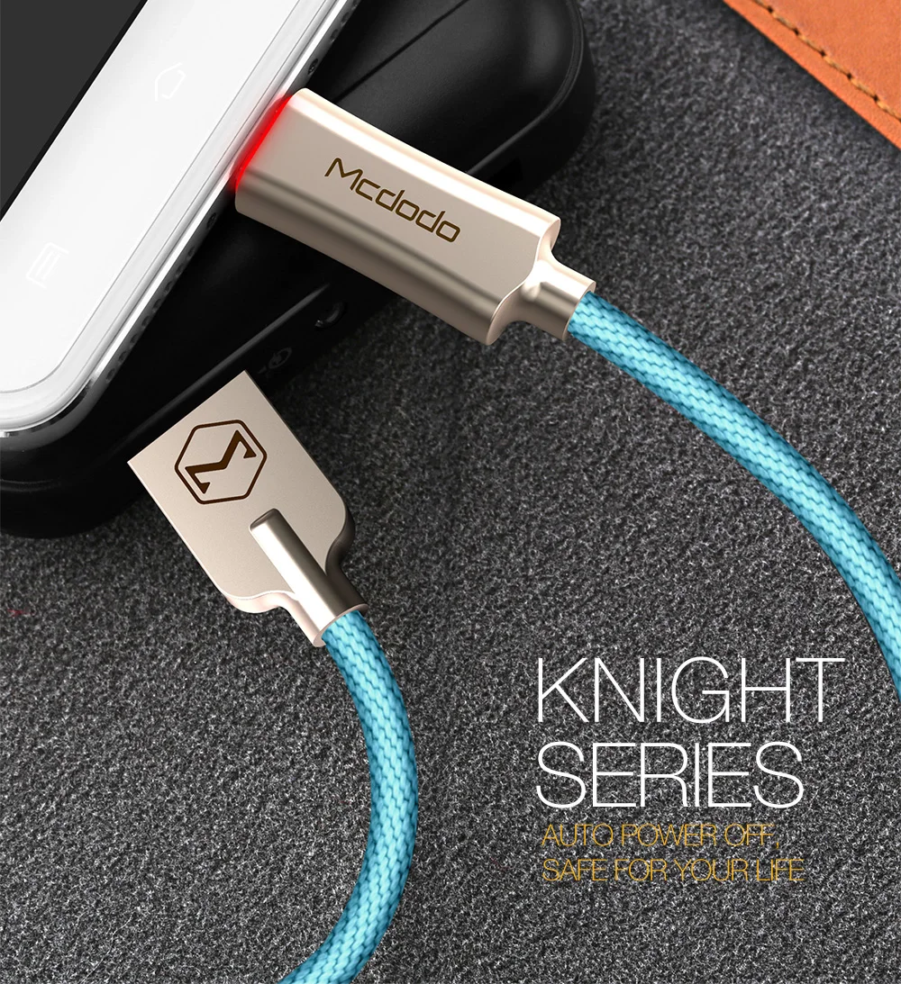 Mcdodo Micro USB кабель 3A Быстрая зарядка USB кабель для передачи данных QC3.0 для samsung S7 Xiaomi LG Android телефон автоматическое отключение светодиодный USB шнур