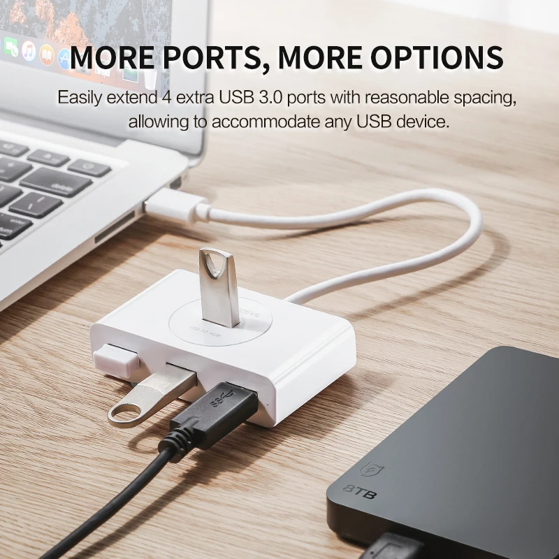 SmartDevil Multi USB 3 0 Type C концентратор к 4 для Macbook Pro адаптер Huawei P20 компьютер жесткий диск