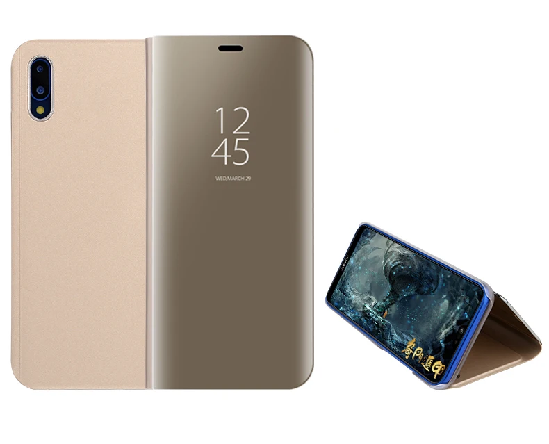 Чехол для P20 Pro с покрытием зеркало откидная крышка Huawei | Мобильные телефоны и