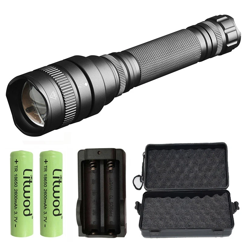 Option H Litwod Z20 CREE XHP70 1500lm мощный фонарь, светодиодный фонарик, мощный зум, тактический фонарь, аккумулятор 18650 для кемпинга - Испускаемый цвет: Option H