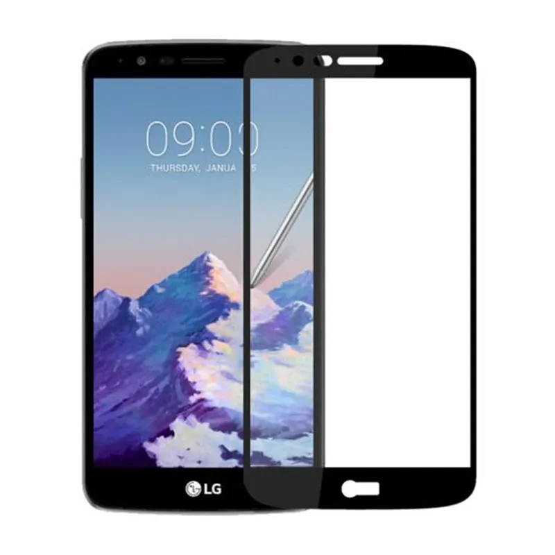 Закаленное стекло с полным покрытием из алюминия для LG Stylus 3 Stylo защита экрана