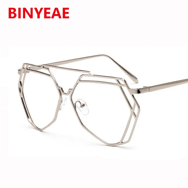 Женские солнцезащитные очки оверсайз из полигона винтажные Прозрачные Линзы для