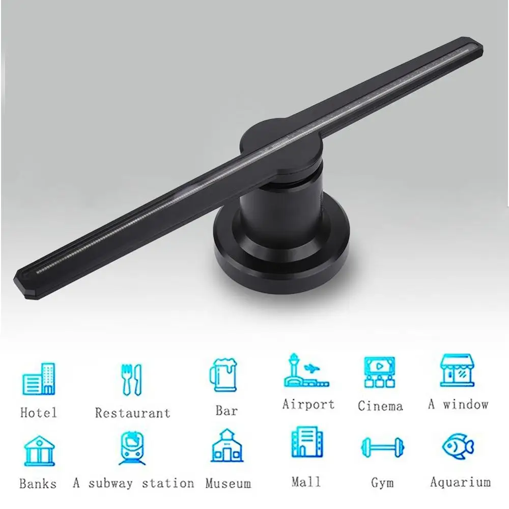 Портативный светодиодный 3D голографическая проекция рекламная машина PC WiFi версия Displayer UK Plug