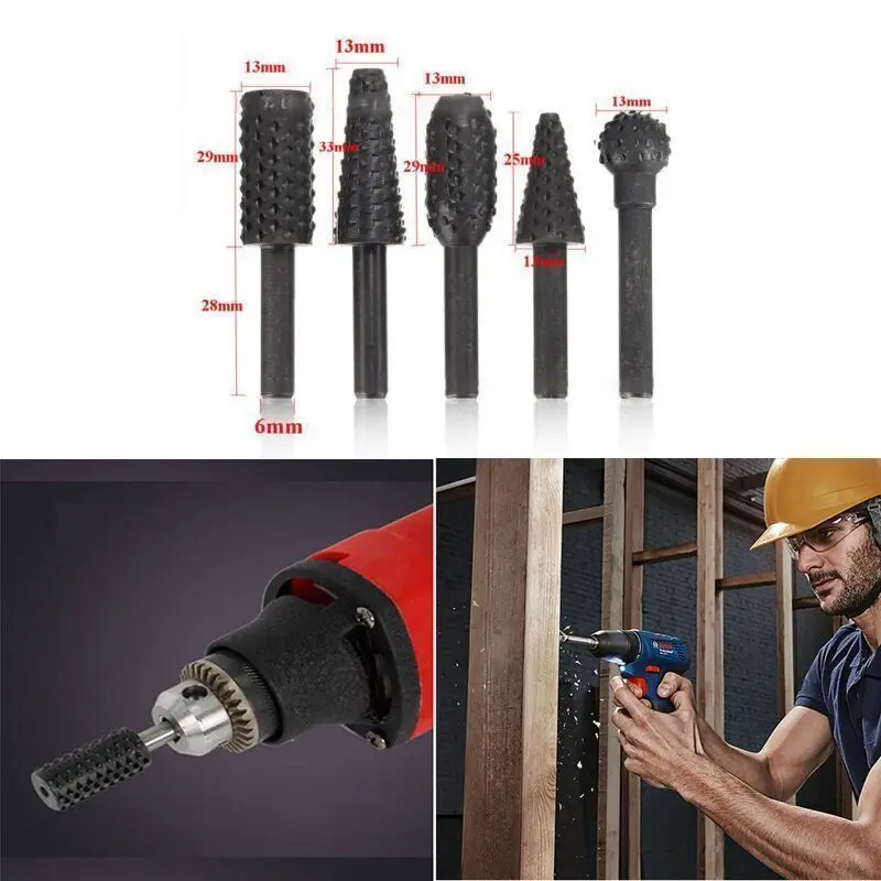 

5Pcs Quick Change Carpentry Countersink Drill Bit Set Shank Woodworking