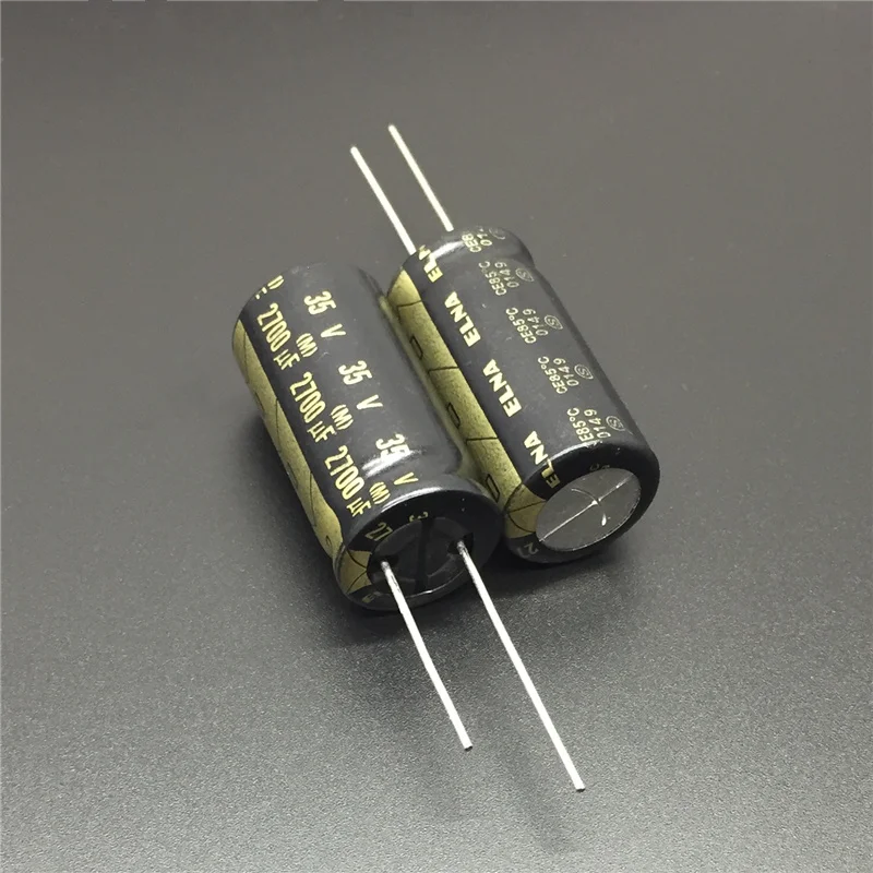 20 штук 2700 мкФ 35В ELNA Япония 16x32 мм 35V2700uF высокое Класс Hi-Fi аудио конденсатор с алюминиевой крышкой, черного и золотого цвета