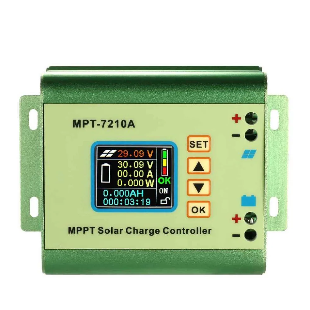 MPT 7210A LCD MPPT Контроллер заряда солнечной панели алюминиевый сплав для литиевой