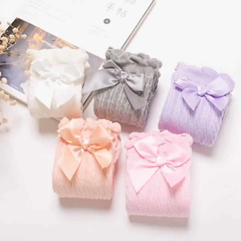 Милые теплые высокие носки до колена для маленьких девочек тонкие детские