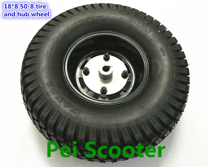 

18inch 18 inch 18*8.5-8 aluminum alloy hub wheel tires for wheelchair scooter robot motor phub-18st