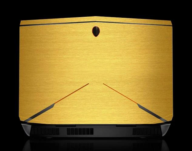 Gold Brushed KH ноутбука матовый блеск Стикеры кожного покрова протектор для Alienware 17 AW17R5 M17X R5 17," выпуска - Цвет: Gold Brushed