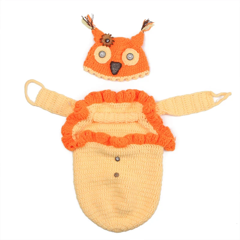 Fashion Handmade Infant Lovely Hand-knit Wool Newborn Wild Child Photography Clothing Props Crochet Baby One Hundred Days | Детская