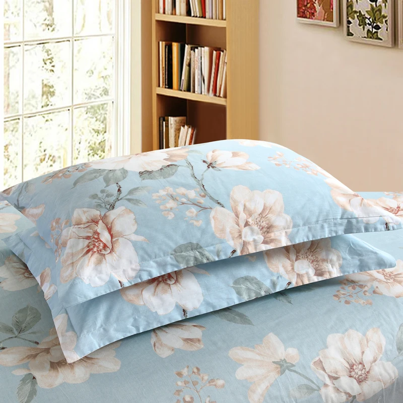 2 шт 100% хлопок розовый наволочка с цветочным принтом декоративные наволочки для