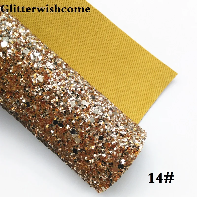 Glitterwishcome 30X134 см мини ролл винил для Луки, с эффектом блестящей кожи ткань с подходящей подложкой Луки, GM078