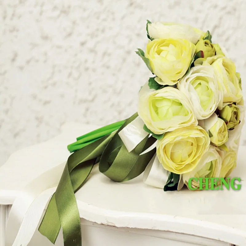 Дешевые бордовые/розовые/желтые пионы Свадебные букеты красивые свадебные