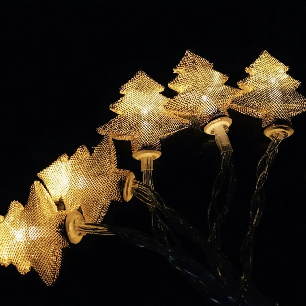 LED wrought iron Christmas tree battery box string lights Lights Festival Wedding Decoration Lantern Battery | Лампы и освещение