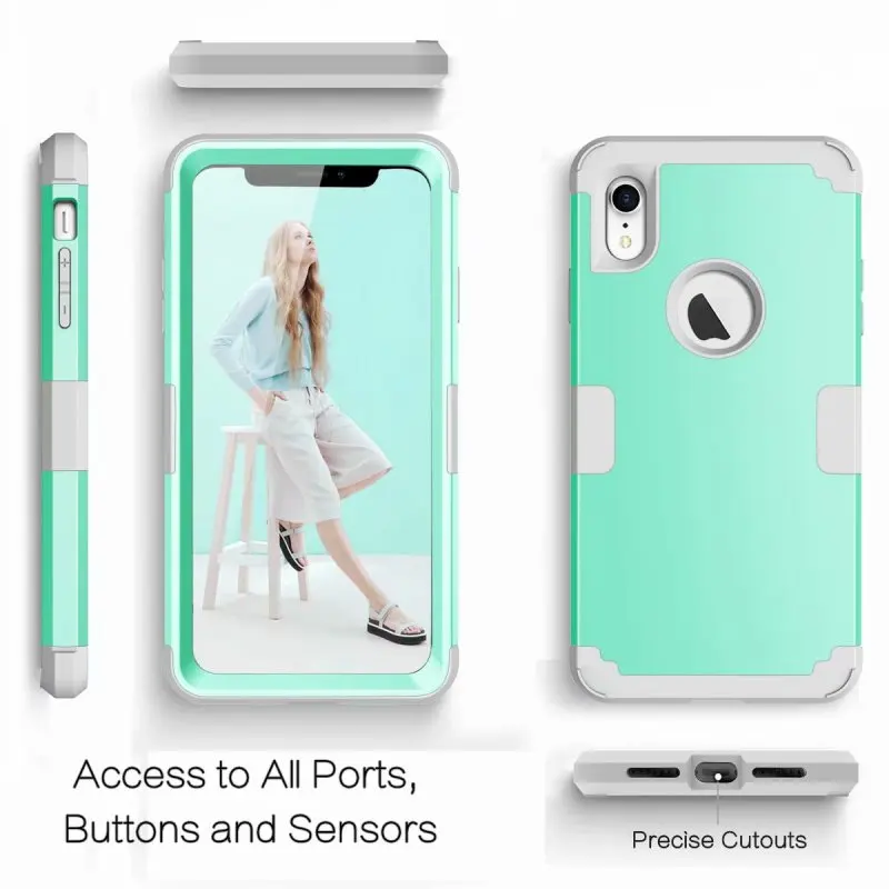 Роскошный Жесткий чехол из поликарбоната для iPhone 7 6 6s 8 Plus XR Xs MAX X 5 тонкие Чехлы 360