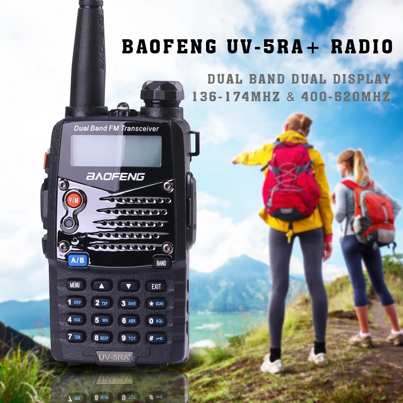 BAOFENG UV 5RA + двухдиапазонный UHF/VHF CB радио двухстороннее 1800 плюс портативная рация Ham