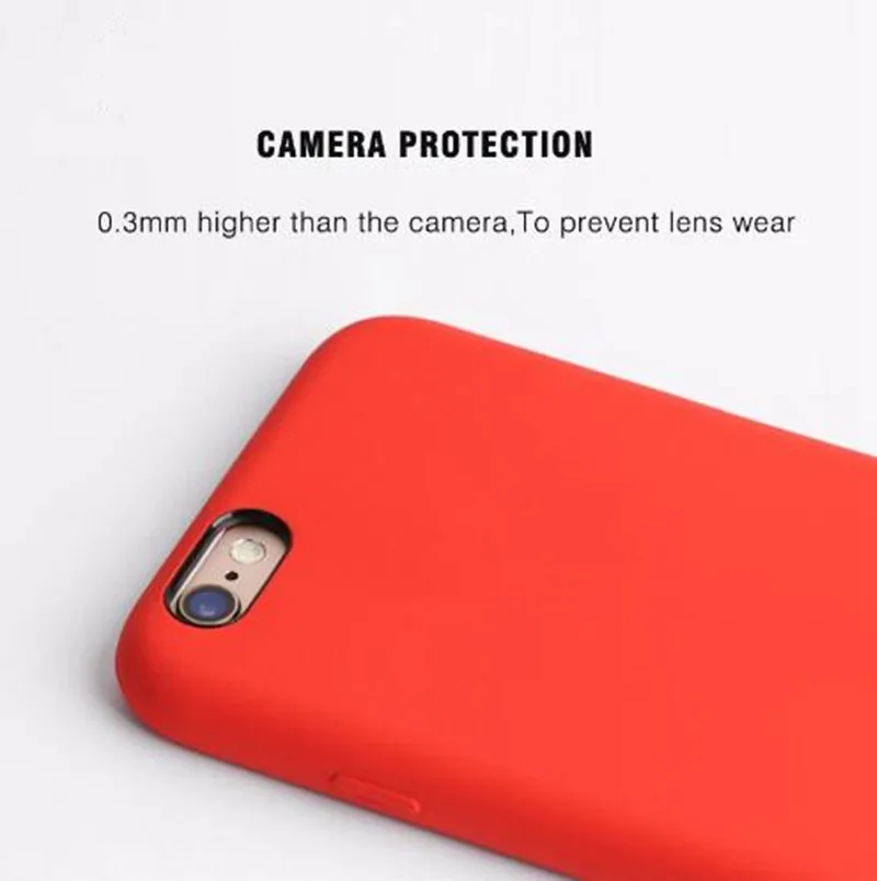 Жидкий силикон Официальный качественный чехол для мобильного телефона iPhone 5 SE 6 6S
