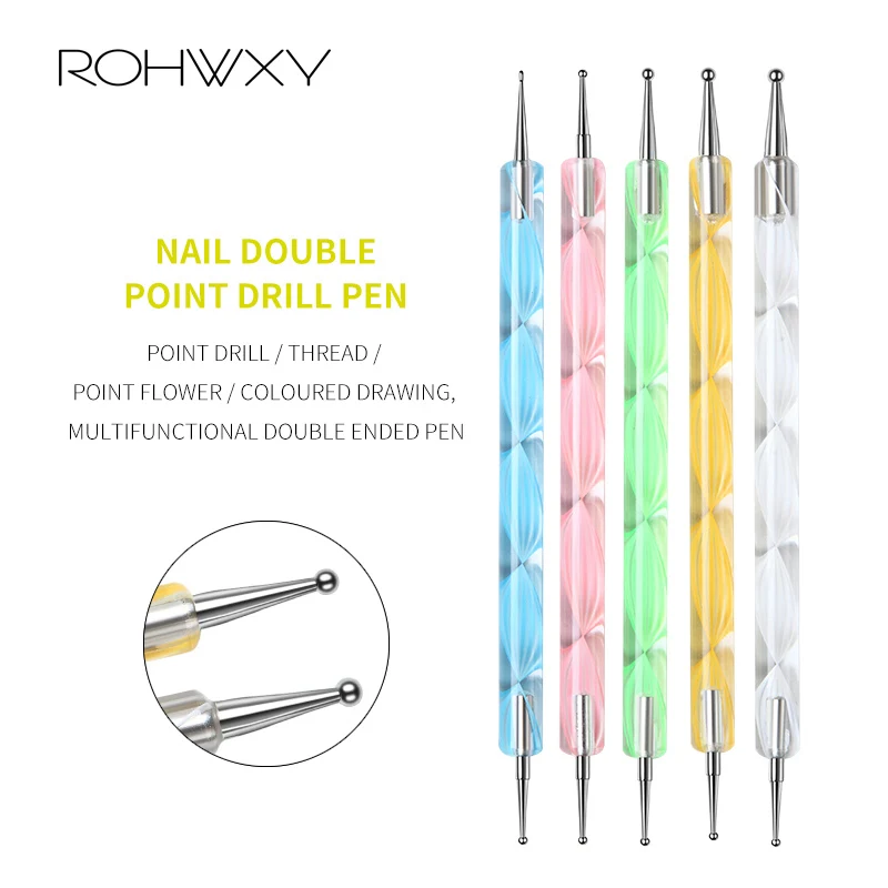 5 шт./упак. Профессиональный Nail Книги по искусству инструмент 2 способа Swirl Marbleizing