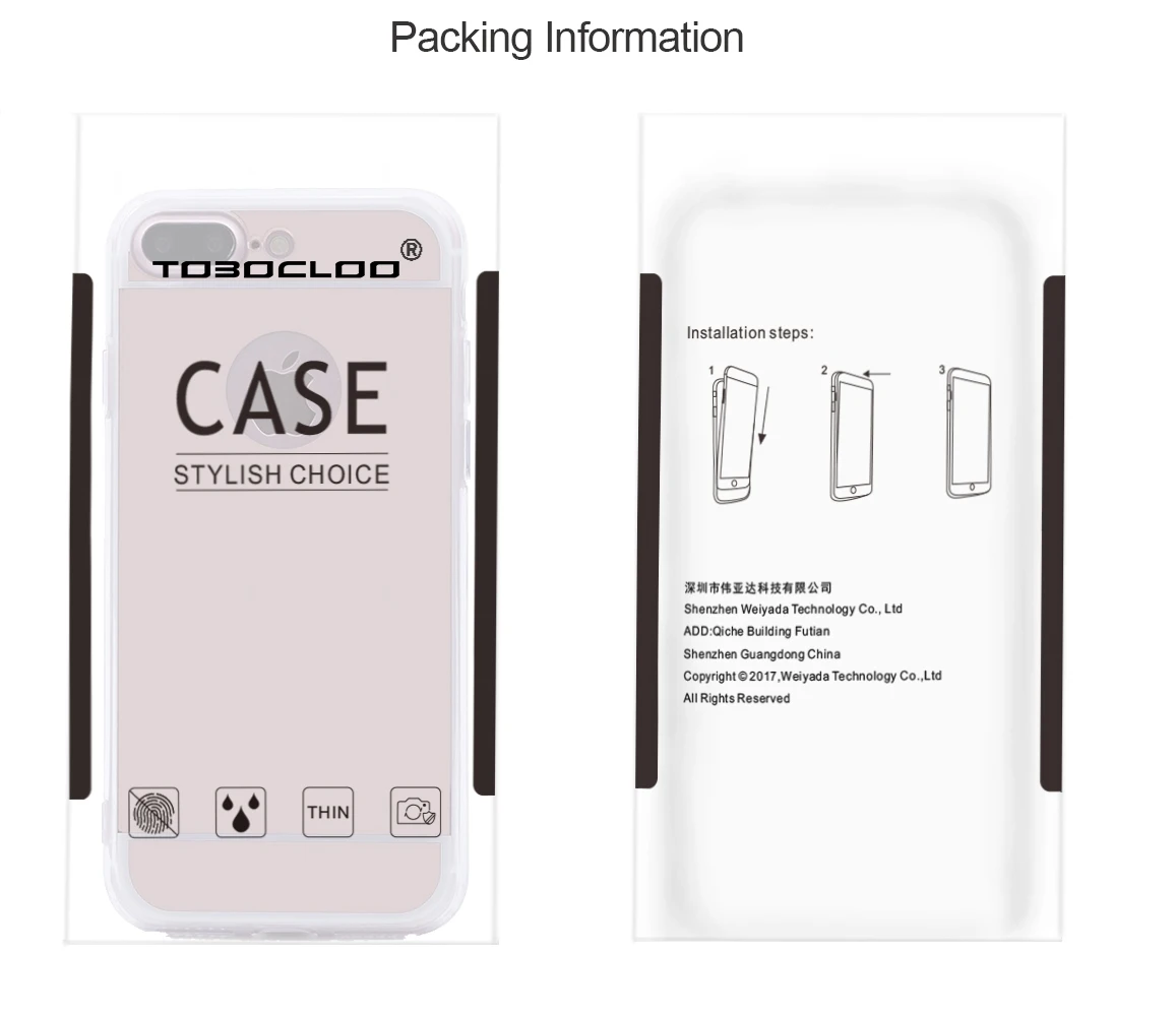 Tobocloo для iphone 5 5S SE 6 6s 7 7Plus 6Plus 8 X зеркальный ТПУ гальванический роскошный мягкий