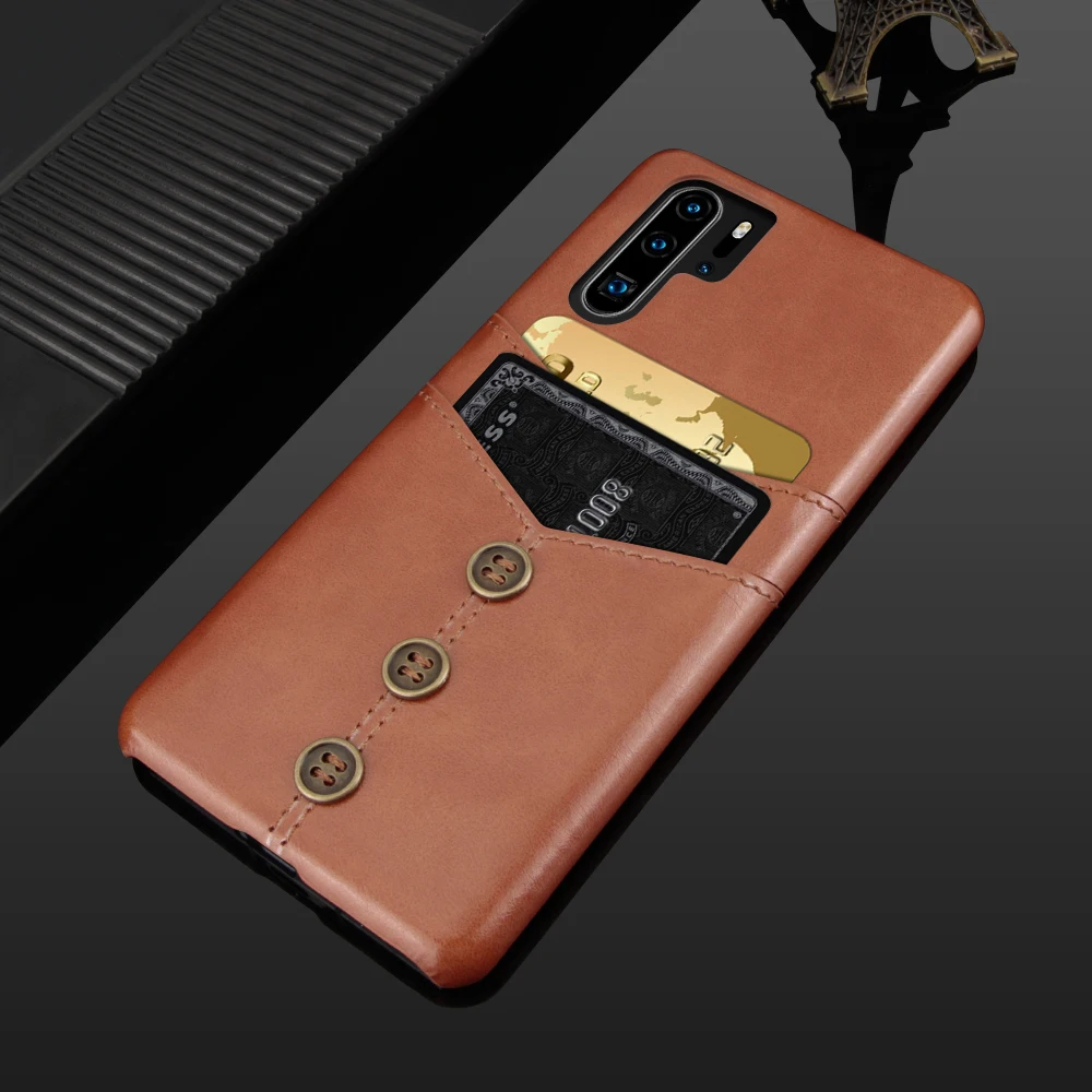 Кожаный чехол-бумажник с масляным воском для huawei p20 pro p30 lite mate 20 pro, два отделения для карт, защитная задняя крышка для mate20 lite Capa