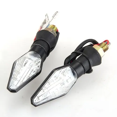 2 шт светильник стрелы мотоцикл 12 светодиодный SMD 3528 DC 12V сигнал поворота-желтый и синий