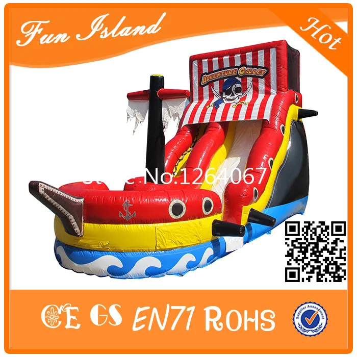 7m Red Pirate Ship Inflatable Slide Bounce Playground Free Shipping | Игрушки и хобби
