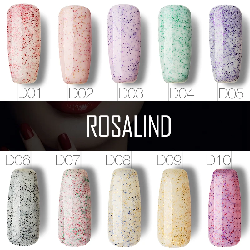 ROSALIND конфеты серии 10 мл отмачиваемый Гель лак UV LED для ногтей длительный гель