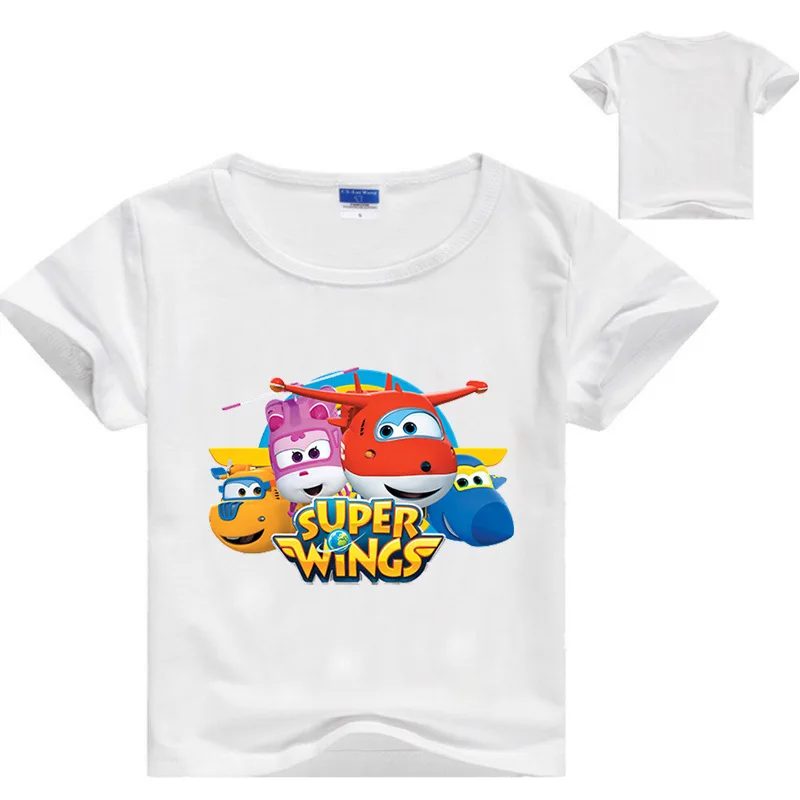 

DLF 2-16Y 2021 New Super Wings Costume Summer Children Kids Tops Tees T-Shirts Baby Boy's Clothing Cotton Clothes Toddler Shirt