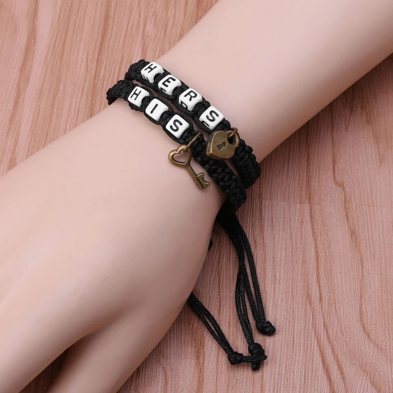 Браслет для пары его и ее подходящие ювелирные изделия влюбленных бойфренда