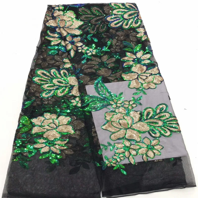 

African Laces Fabrics 2019 Embroidered Nigerian Laces Fabrics High Quality French Tulle Lace Fabrics for Women 5 Yards bh65-2639