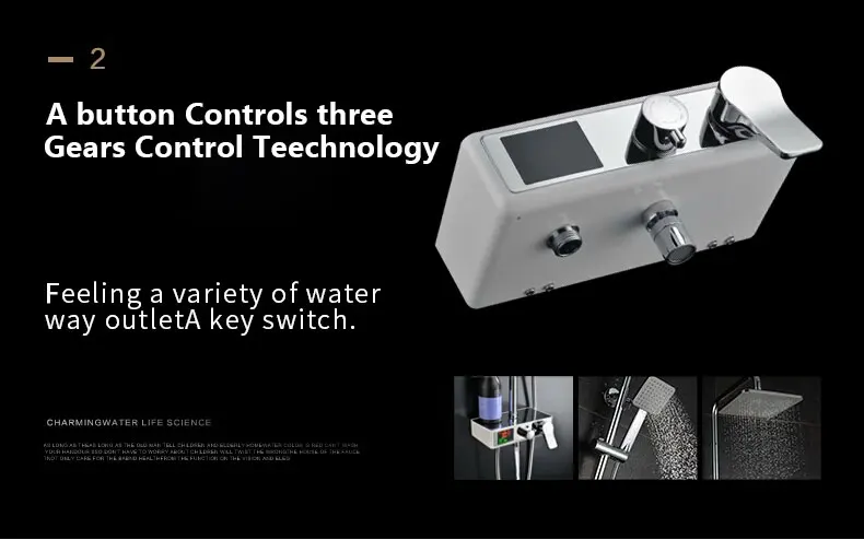 Цифровой душевой набор Senducs латунный для ванной комнаты роскошный хромированный