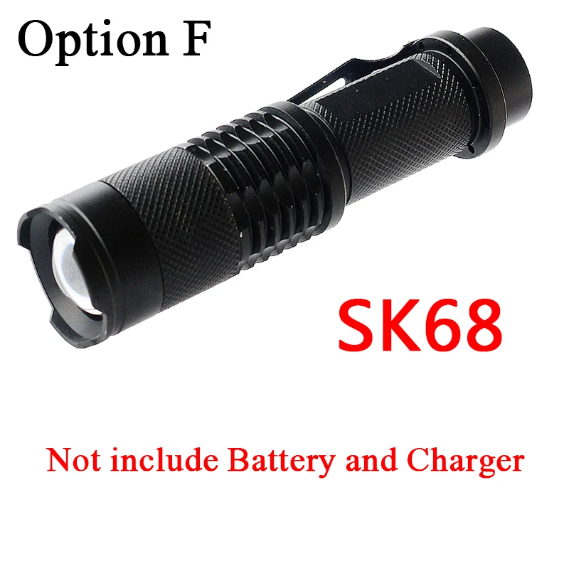 Option F Litwod Z201511 XML-T6 USB Перезаряжаемый Фонарик светодиодный фонарик масштабируемый 4 режима фонарь для 18650 с usb-кабелем для кемпинга - Испускаемый цвет: Option F