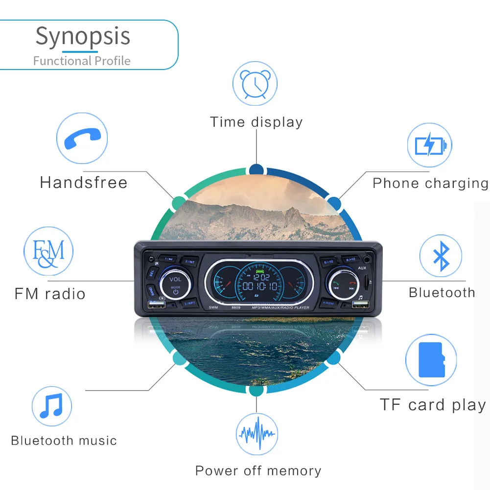 SWM кассетный плеер Автомобильный аудио Bluetooth Handsfree мультимедиа автомобильный Радио Mp3 плеер телефон зарядка FM AUX TF USb Авто Радио стерео
