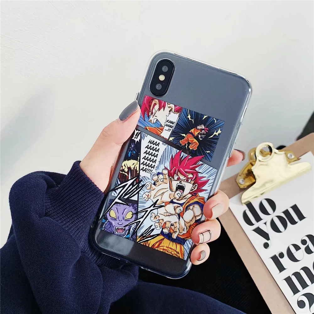 Новый аниме Dragon Ball Супер Гоку чехол для телефона iPhone 7 8 плюс 6 S Plus Ясно Мягкие TPU
